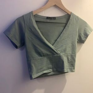 brandy melville sage green amara top